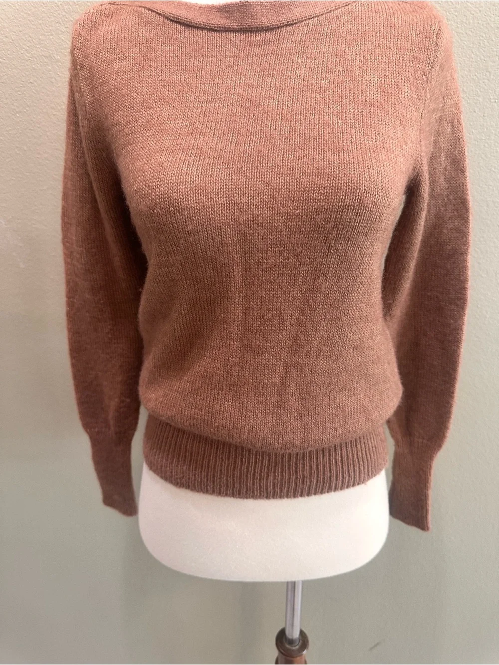 J. Crew Boatneck mohair wool blend Rust Button-Shoulder Women's Sweater s